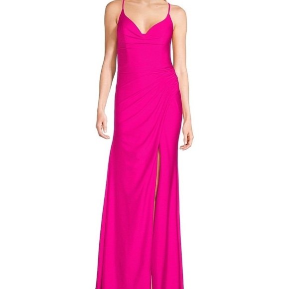 Gianni Bini Prom Magenta Pink Evening Gown - Picture 4 of 8